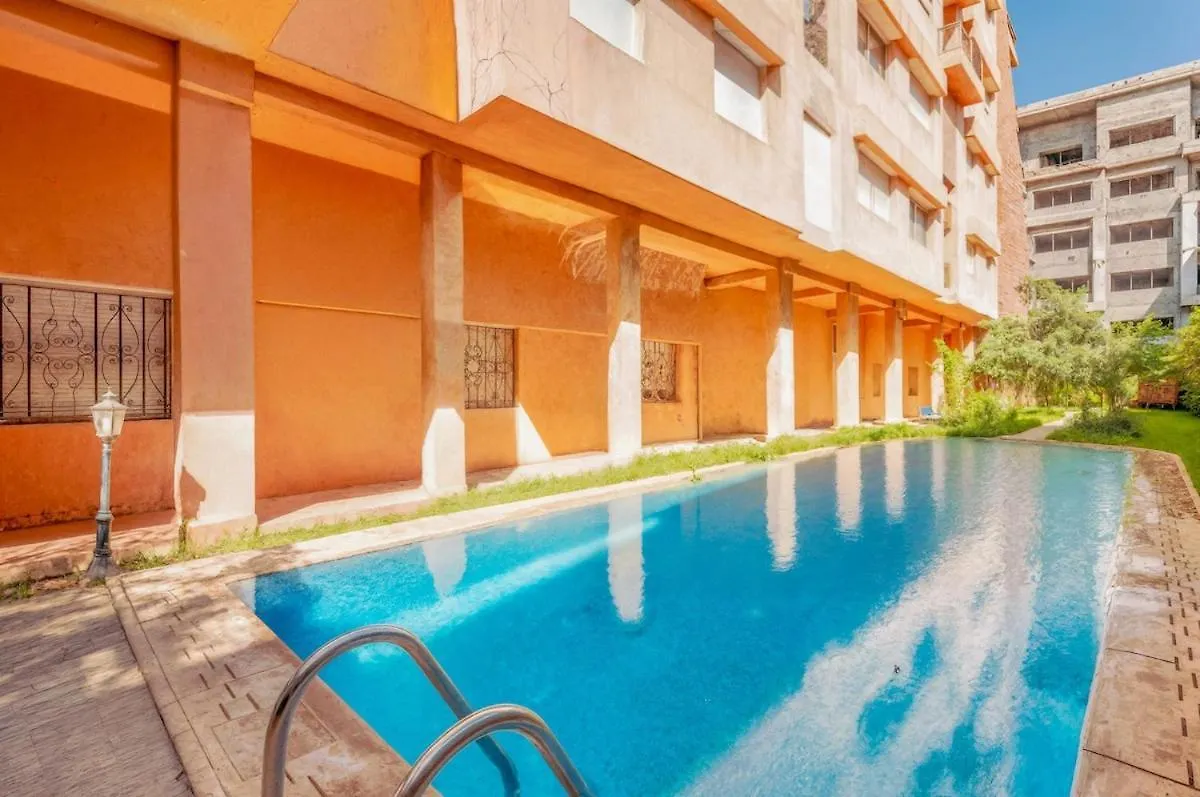 Elegant 2-Br, Pool And Parking Hivernage Centre Marrakesz Apartament