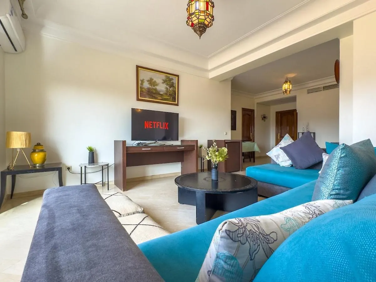 Elegant 2-Br, Pool And Parking Hivernage Centre Marrakesh